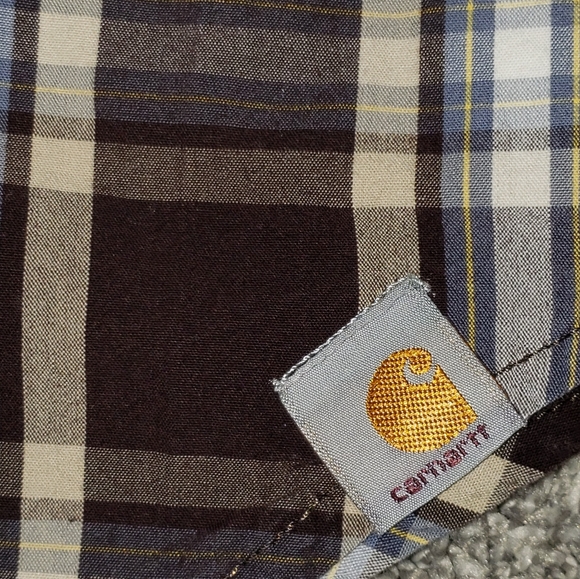 CARHARTT Mens Plaid Short Sleeve Button Down Shirt - Picture 2 of 6